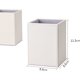 thumbnail image 2 of Portalápices de cuero, portalápices cuadrado, caja de escritorio multifuncional, organizador de escritorio, organizador de tazas, soporte para brochas de maquillaje (blanco), 2 of 4