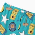 thumbnail image 6 of PatPat Toddler Pajamas Viscose from Bamboo Boys Snug Fit Pajamas Kids Short Sleeve Graphic Top & Pj Pants Breathable Sleepwear Sets, Turquoise, 3T, 6 of 9