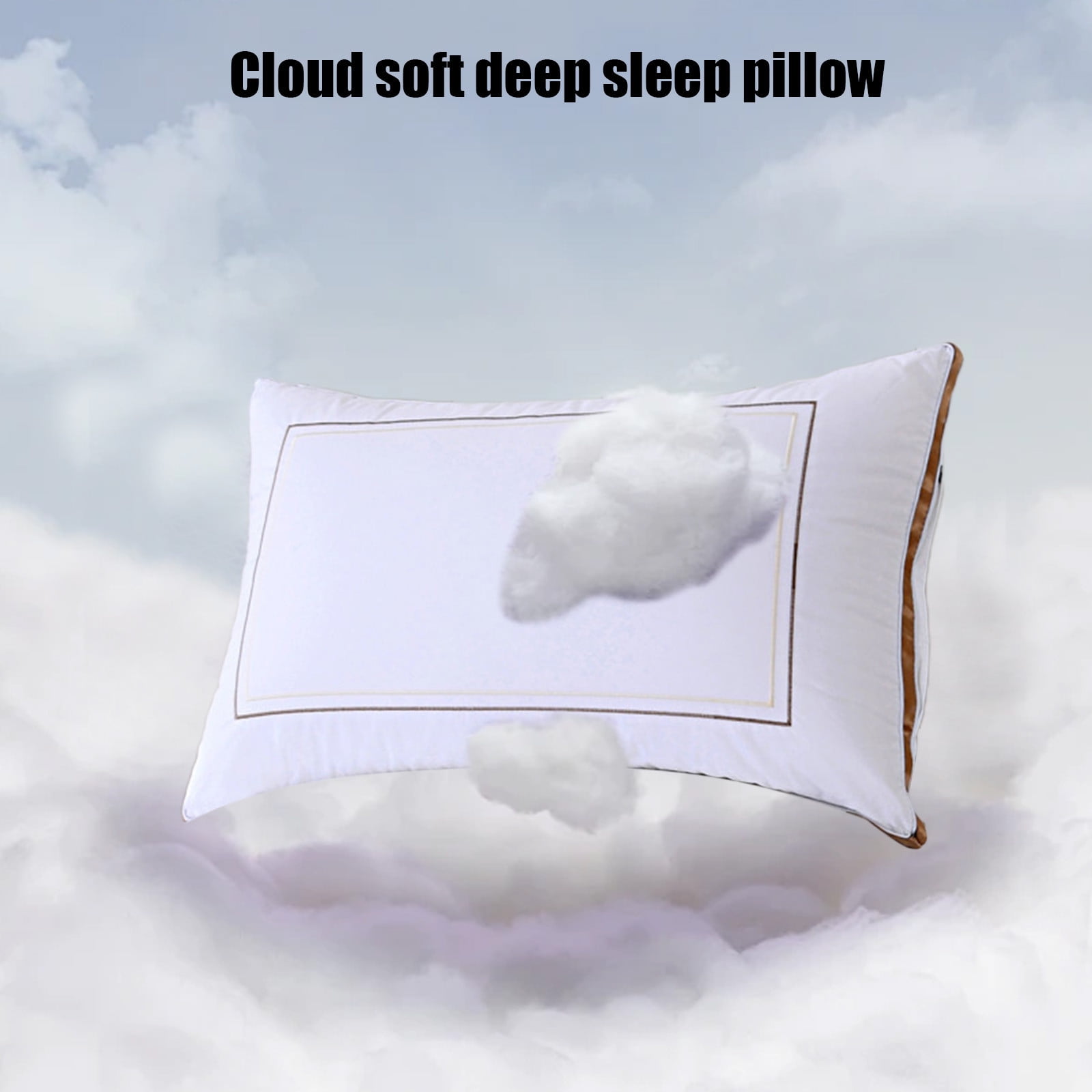 100% Cotton Hotel Pillows, U.S. Made Hypoallergenic Pillows with Down Alternative Fiber Fill for Side & Back Sleepers, Set of 1, Three Comfort Levels, (Soft, Medium, Firm) Soft