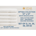 thumbnail image 3 of Set of 12 - 13" x 13" White Washcloths | 100% Cotton | Hotel Value Collection, 3 of 12