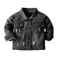 thumbnail image 2 of Zecgelong Toddler Boys Girls Windproof Solid Denim Coat Jacket Kids Warm Outerwear Jacket, 2 of 6