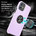 thumbnail image 3 of Entronix Case Designed for Apple iPhone 11 Heavy Duty Case with Built-in Kickstand, Dual Layer Protection with Rotating Holder Ring, Sturdy Case for Apple iPhone 11, Purple, 3 of 6