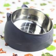 Easy Cleaning Adjustable 15° Raised Constant 30°C Protection Neck Heating Pet Feeding Heated Cat Bowl Cat Food Bowl Dogs Feeder BLACK CONSTANT TEMPERATURE