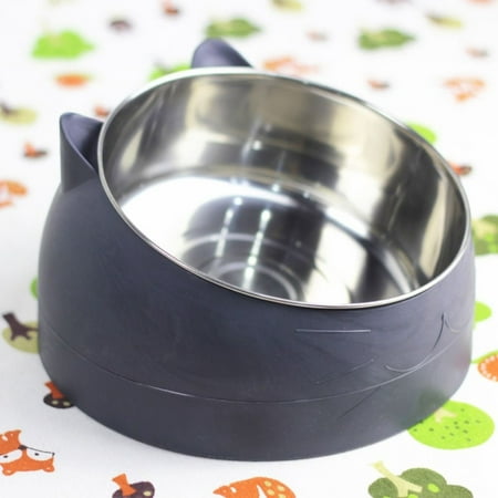 Easy Cleaning Adjustable 15° Raised Constant 30°C Protection Neck Heating Pet Feeding Heated Cat Bowl Cat Food Bowl Dogs Feeder BLACK CONSTANT TEMPERATURE