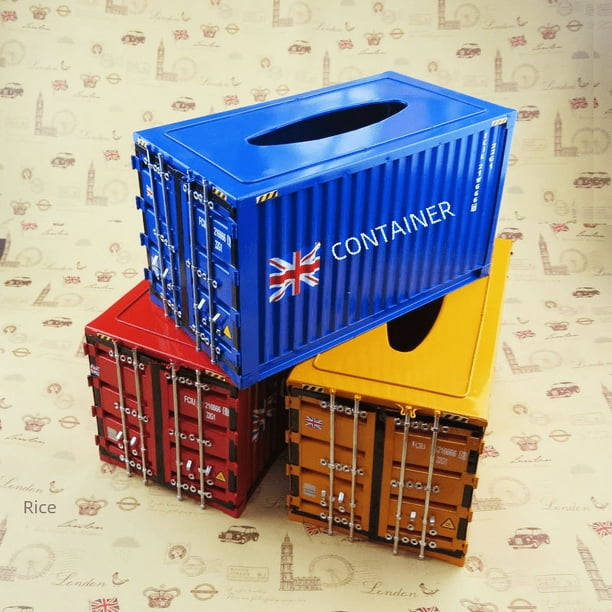 Manualidades con modelos de contenedores, adornos de hierro, decoraciones creativas para el hogar, cajas de pañuelos