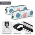 thumbnail image 4 of Cauagu Sea Turtle Print Leather Pencil Pen Case - Stationery Bag Portable Stationery Bag Big Capacity Pencil Pouch Cosmetic Organizer Bag for Men & Women, 4 of 7