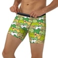 thumbnail image 3 of Xecao Cartoon Frog Print Boxer Briefs for Men's Stretch Moisture-Wicking Underwear, Mid-Rise Classics breathable fabric, 3 of 7