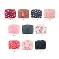 thumbnail image 2 of Makeup Bag Waterproof Portable Cosmetic Bags Large Capacity Zipper Boxes Multifunctional Pouch Supplies Accessories Pink Smiley Face, 2 of 8