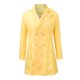 thumbnail image 5 of Chaquetas de Negocios Chaqueta larga informal ligera y fina para mujer, abrigo ajustado de manga larga con botones en el pecho, abrigos con bolsillos, chaqueta con botones,blazer moda（Amarillo， XXL), 5 of 5