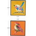 thumbnail image 3 of 12" x 13" Colorful Bird Framed Wall Art with Black Frame and Gold Foil Accents, by DecMode (2 Count), 3 of 9