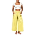 thumbnail image 5 of BLVB Womens Striped Pants Wide Leg Flowy Palazzo Pants Summer Beach Vacation Outfits Loose Trousers with Pockets, 5 of 6