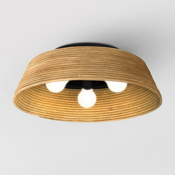 Luxury Natural Ceiling Light, Matte Black, UQL5640