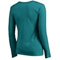 thumbnail image 3 of Women's Aqua Miami Dolphins Graceful Long Sleeve V-Neck T-Shirt, 3 of 3