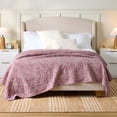 thumbnail image 4 of Better Homes & Gardens Botanical Double Cloth Quilt, Full/Queen, Violet Gem Bedding, 4 of 8