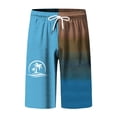 thumbnail image 4 of CHENge Big Tall Swim Trunks Loose Fit Solid Color Quick-Dry 4th Of July Swim Trunks with Compression Liner Stretch Fabric Summer Swimwear, 4 of 5