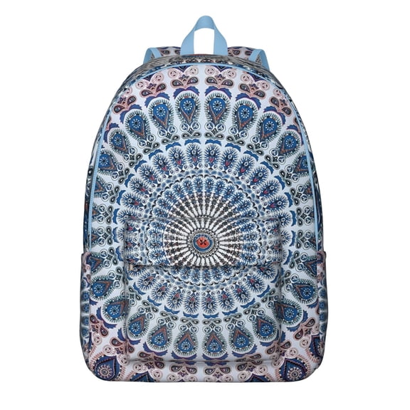 Hippie Style Waterproof Backpack for College, Tribal Patterned Laptop Bookbag with Lightweight and Spacious Design