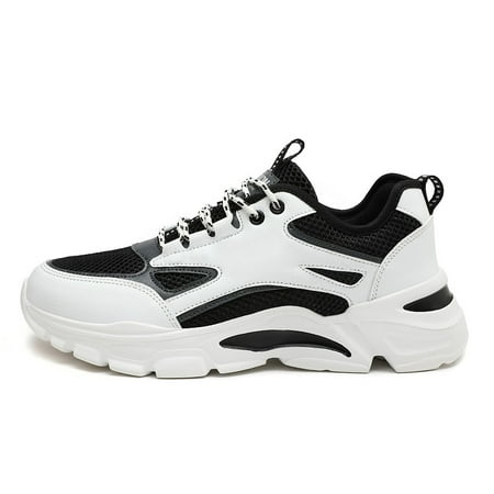 

Lightweight Thick Sole Platform Running Sports Shoes Trendy Lace Up Versatile PU Leather Casual Sports Sneakers Women‘s Footwear