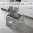 thumbnail image 3 of fafa-9 Inch Ant-Skid Folding Step Stool | Collapsible | 200 Pound Capacity | Durable | Portable | Kitchen | Bathroom | Garage | Grey, 3 of 4
