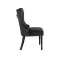 thumbnail image 2 of Erica 2 Piece Wood Legs Dinning Chair Finish with Velvet Fabric in Black, 2 of 4
