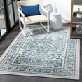 thumbnail image 3 of SAFAVIEH Cabana Greta Medallion Indoor/Outdoor Area Rug, Navy/Grey, 6' x 9', 3 of 13