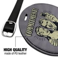 thumbnail image 4 of Commitment You Can't Drink All Day Unless Start in Morning Funny Humor Round Leather Luggage Card Suitcase Carry-On ID Tag, 4 of 6
