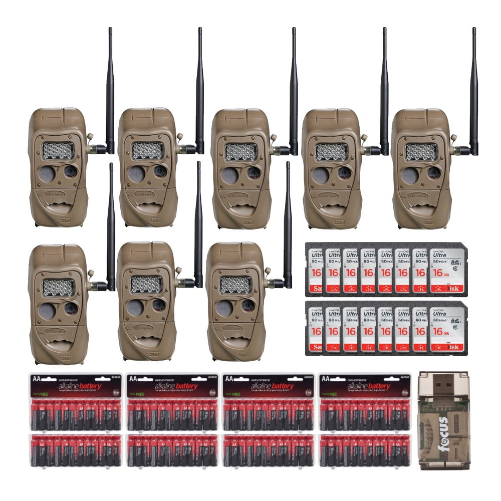 Cuddeback CuddeLink J Series 20MP IR Trail Camera (8Pack) with Batteries Bundle
