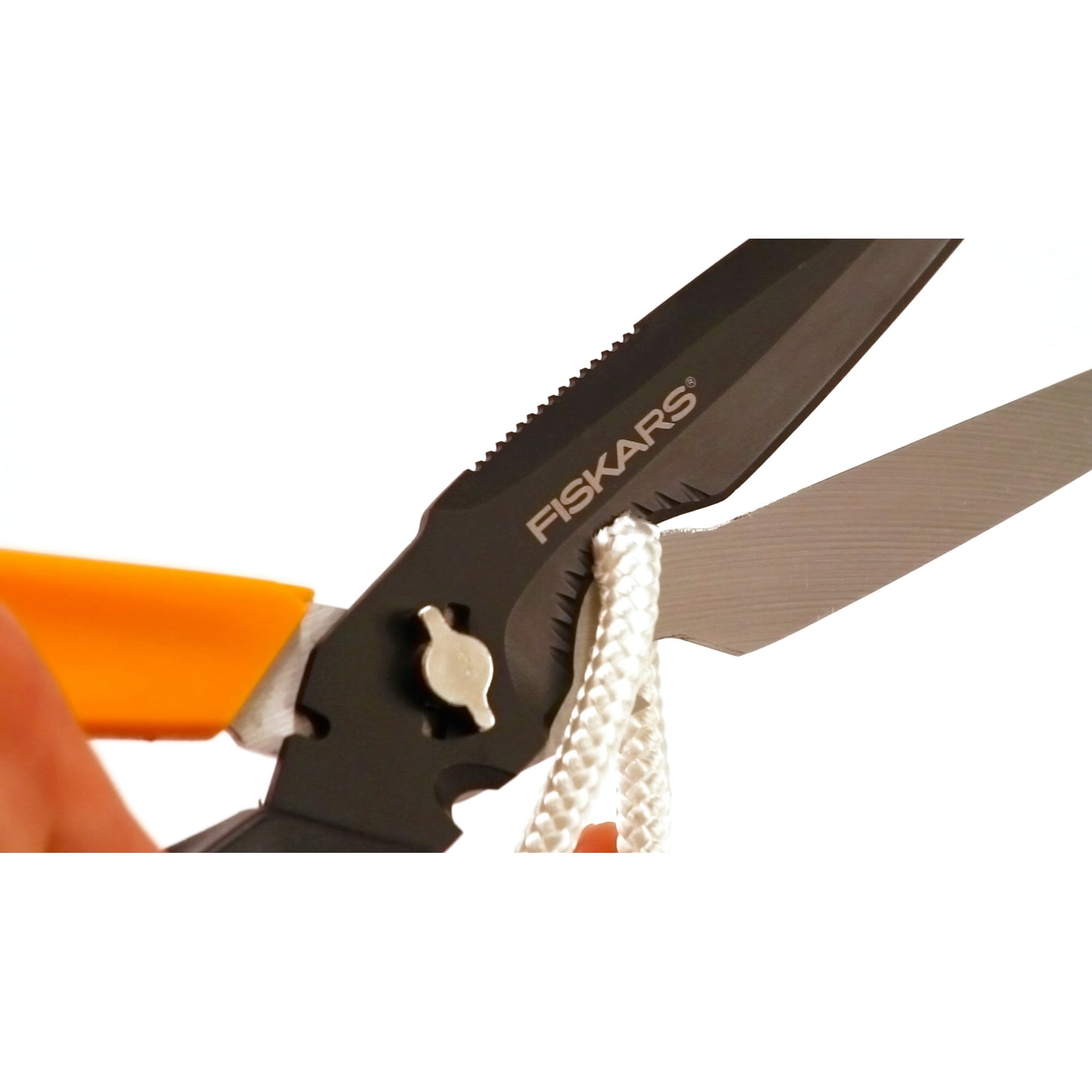 Fiskars Multipurpose Straight Blade Garden Shears, Black and Orange - Pack of 2