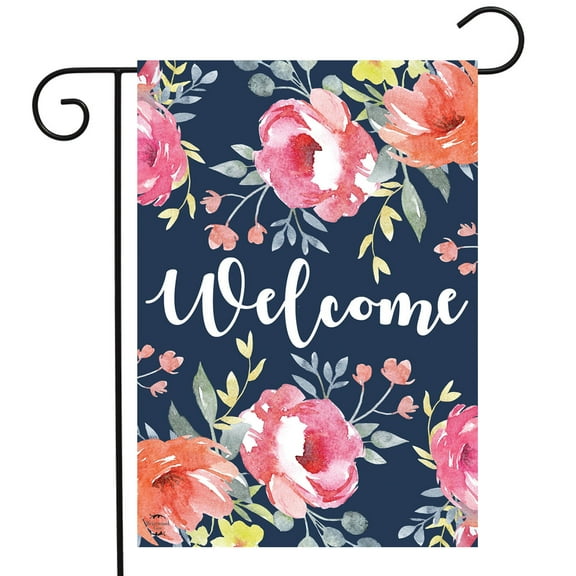 Briarwood Lane Watercolor Floral Spring Garden Flag