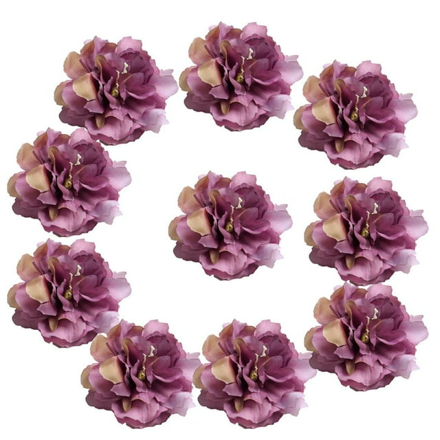 10x Adornos De Cabezas De Flores Artificiales De Peonía Europeo Para Casarse Con 9 Cm