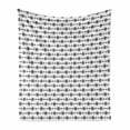 thumbnail image 1 of Ethnic Soft Flannel Fleece Throw Blanket, Monochrome Style Repeating Direction Pointers Pattern Illustration, Cozy Plush for Indoor and Outdoor Use, 50" x 60", Charcoal Grey and White, by Ambesonne, 1 of 5