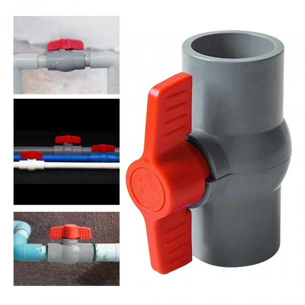 EPHECH 2-Pack PVC Ball Valve - SCH40 Slip Socket, Blue T-Handle, For Swimming Pool, Sprinkler & Irrigation Systems