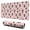 French Bulldog Glasses, variant on 31.5x11.8 Inch Gaming Mouse Pad, Non-Slip Stitched Rubber Desk Mat for Desktop & Laptop,French Bulldog Glasses Heart Pink Pattern