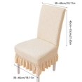 thumbnail image 3 of 2Pcs Ruffled Skirt Dining Room Chair Slipcovers, Modern Solid Color Chair Covers Stretch Kitchen Chair Protectors for Hotel Ceremony Banquet, Washable Cover,18x21.6x18 Inch, 3 of 9