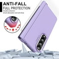 thumbnail image 6 of ELEHOLD for Samsung Galaxy Z Fold 4 2022 7.6 inch Case, Skin-Feeling PC Double Metal Plating Lens Rings Circles Pen Tray Hinge Free Capacitive Shockproof All-inclusive Folding Case for ZFold 4,Purple, 6 of 7