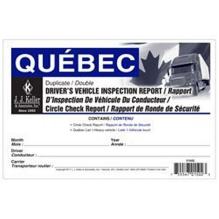 J.J. Keller 51042 Quebec Circle Check Duplicate Drivers Vehicle Inspection