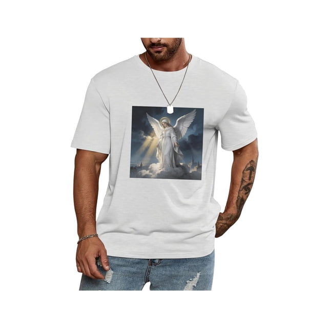 Uilita 2026 Camisetas de Hombre - Camisetas de Manga Corta con Cuello Redondo for Mujer Hombre, Mezcla de algodón de 180 g, Liso Oro Laminado