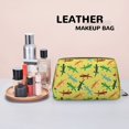 thumbnail image 4 of Colorful Cute Lizard Gecko_A Makeup Bag, Large Capacity Travel Cosmetic Bag for Women Girls- Travel Toiletry Bag Leather Portable Waterproof Makeup Case Organizer with Handle, 4 of 4