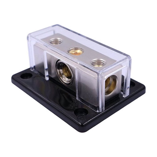 MesaSe Audio Amplifier Splitter Distribution Block 2-Way Ground Professional Wear-resistant Cable Electric Automotive Sound Boxes