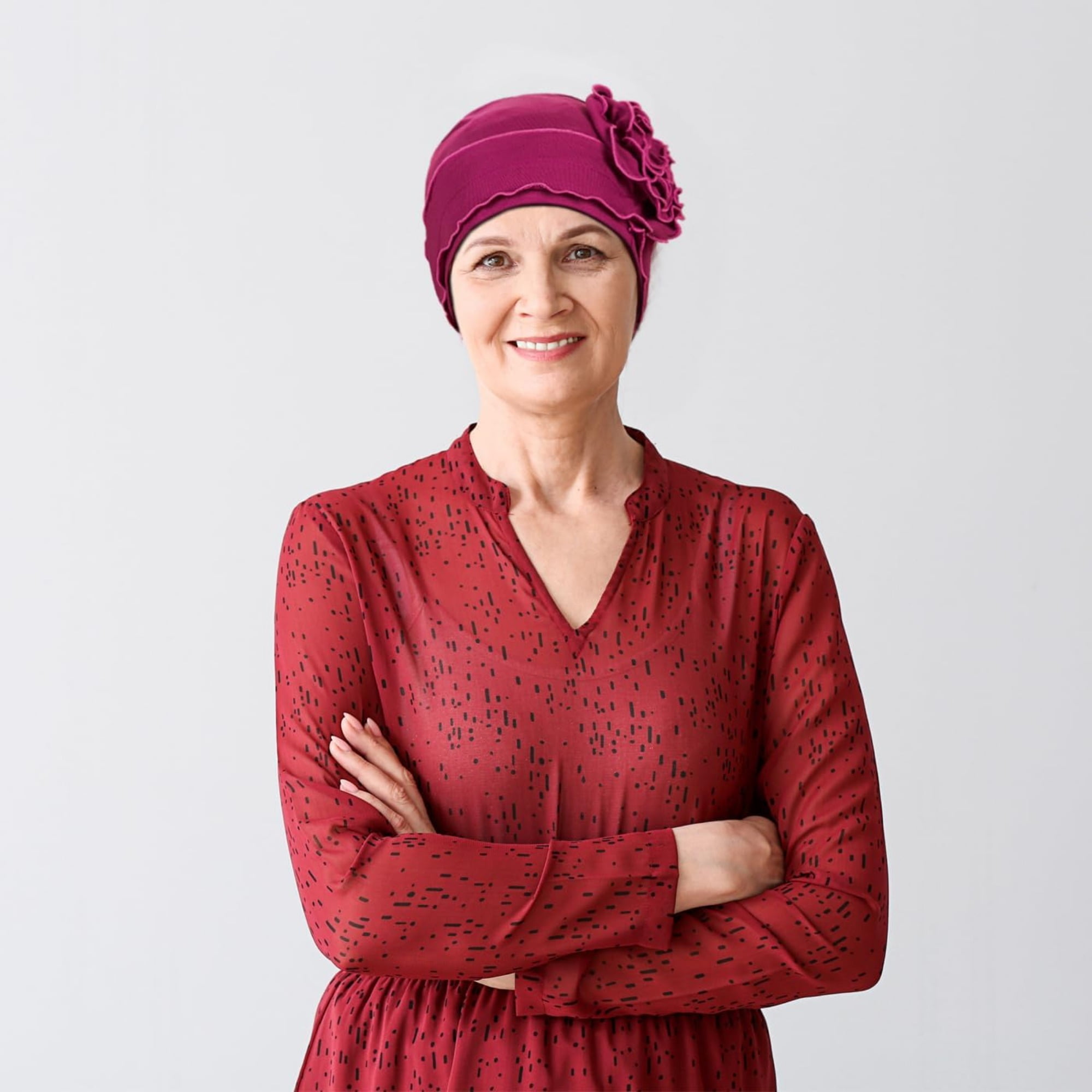 Chemo Headwear Turban Caps 4 Colors Cotton Elastic Hair Coverings for Women Airvexalon Cotton Chemo Turban 4pk, Hair Loss Headwear  main image 4