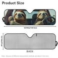 thumbnail image 6 of Uorisanigo Upgrade Cute Sloth Driving Windshield Sun Shade for Jeep Wrangler TJ JK JKU 1997-2018, Foldable Windshield Cover Sun Visor Blocks UV Rays,Keeping Your Vehicle Cooler, 6 of 7