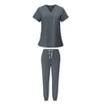 thumbnail image 3 of Abbraccia 2xFemale Scrub Set Machine Washable Nurse Work Clothing for Beauty Salon, 3 of 10
