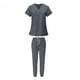 thumbnail image 2 of Conjunto de Camiseta y Pantalones de Enfermería con Bolsillos Suave con Cordón Ajustable Gris XL, 2 of 8