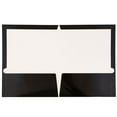 thumbnail image 3 of JAM Paper Laminated Two Pocket Glossy Folders, Black, Bulk 50/Box, 3 of 4