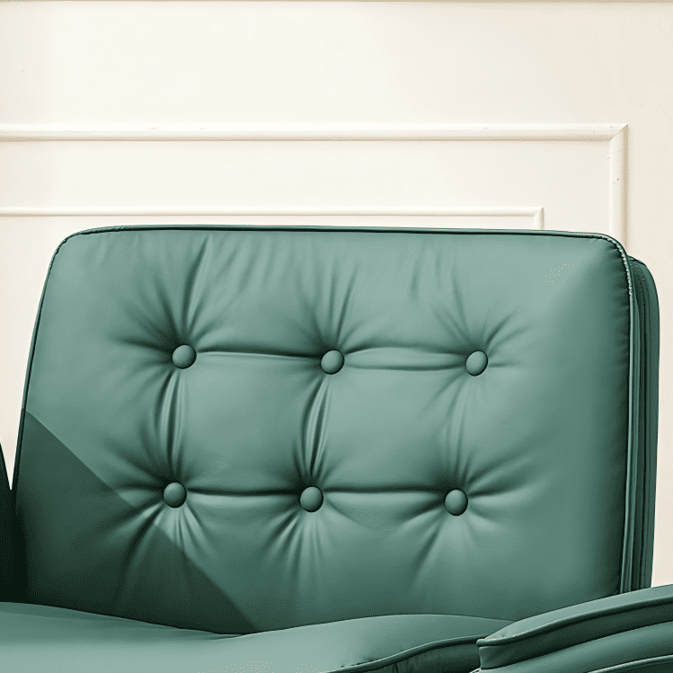 TMV Vanity Chair Oversized, Criss Cross Design Office Desk Chair - Big & Tall Computer Chair with Foldable Arms, Swivel and Wheels,Green