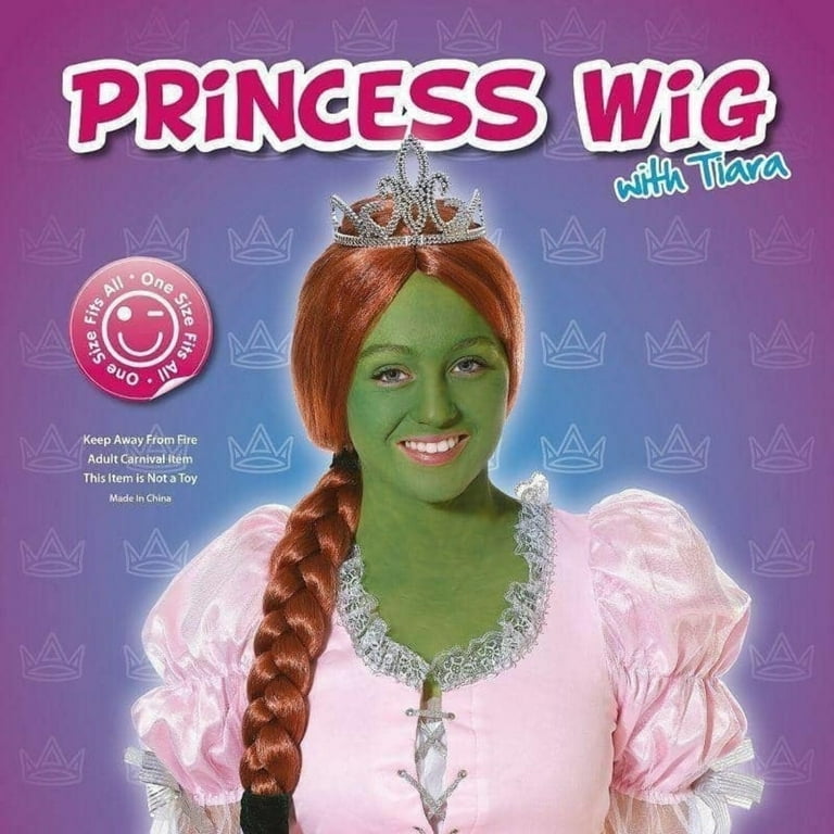 Womens Princess Wig With Tiara Wigs Female Halloween Costume Womens Princess Wig With Tiara Wigs Female Halloween Costume