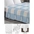 thumbnail image 6 of Blue Plaid Full Size Flat Sheet, Wrinkleproof & Fadeproof Cooling Flat Bed Sheet Only, Country Cute Love Pastoral Heart Lattice Breathable Soft Bedding Top Sheets 81 x 96 Inches, 6 of 8