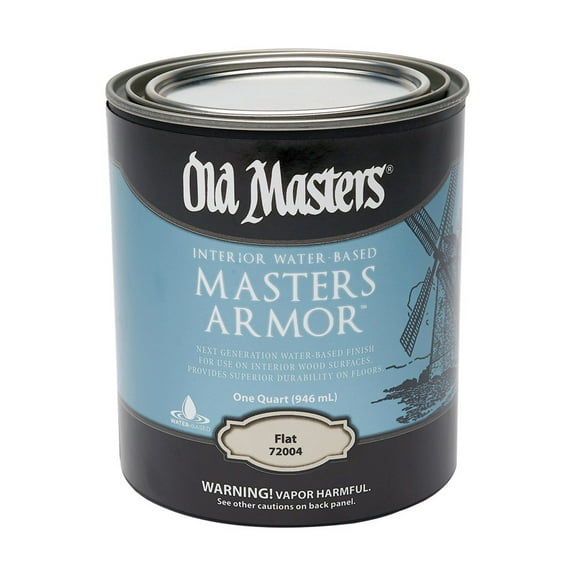 qt Old Masters 72004 Clear Masters Armor Interior Water-Based Finish, Flat