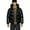 Black-XL, variant on Men's smooth down jacket, loose fit, adjustable hood, inner pocket coat