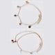 thumbnail image 4 of 1 hermosa pulsera con forma de cereza y colgante creativo en forma de pie, joyería de moda, delicada cadena de muñeca para mujer (dorada), 4 of 7