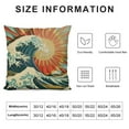 thumbnail image 5 of Nawypu Throw Pillow Cover Blue Surf Sea Waves Vintage of Nature with Sun Retro Beach Decorative Pillow Case Home Decor Square Pillowcase, 5 of 5